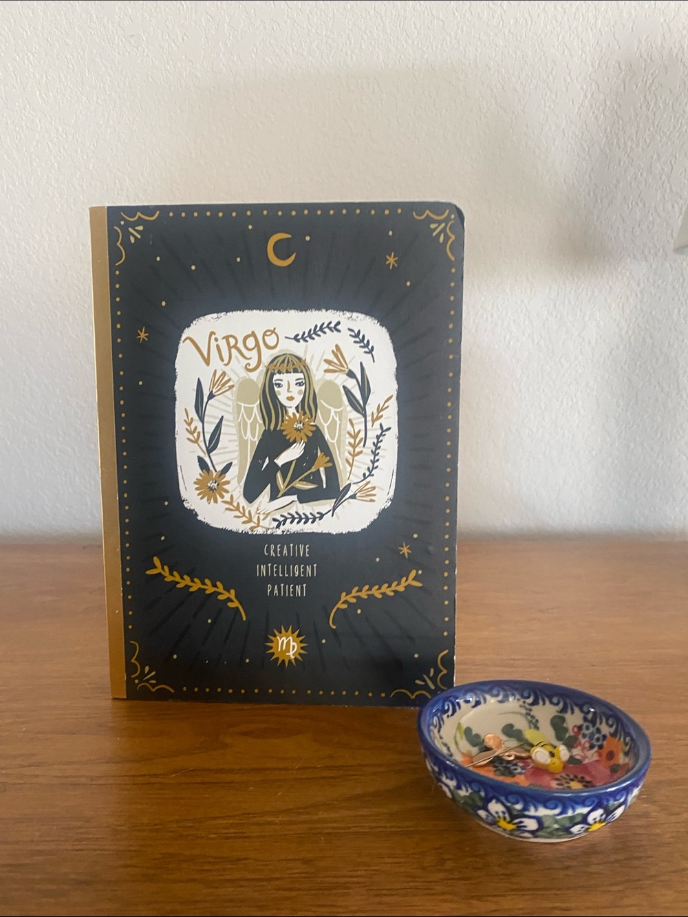 Virgo Zodiac Journal - Navy & Gold